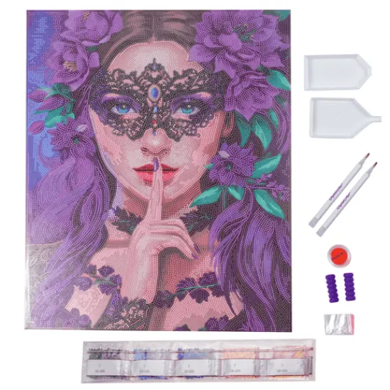 Craft Buddy Floral Whisper Crystal Art Scroll Kit 40x50cm Online