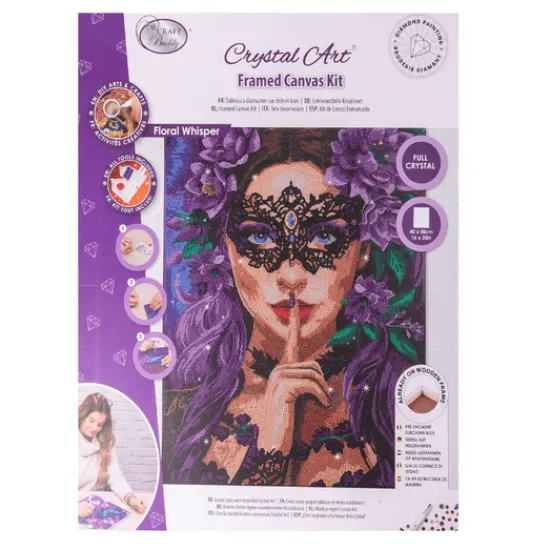 Craft Buddy Floral Whisper Crystal Art Scroll Kit 40x50cm Online