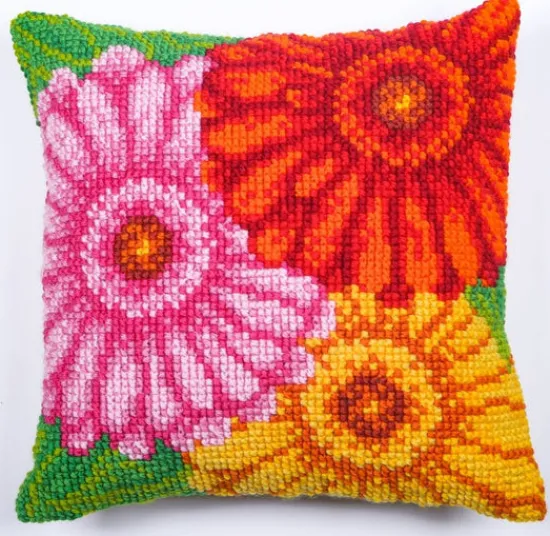 Craft Buddy "Flower Burst" Cross Stitch Cushion Kit 43x43cm Sale