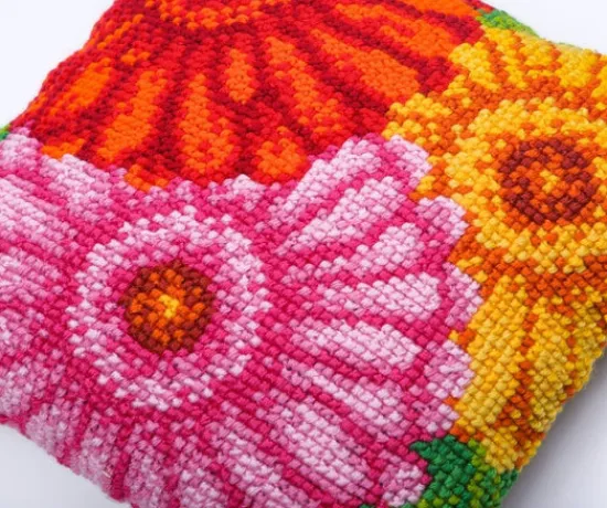 Craft Buddy "Flower Burst" Cross Stitch Cushion Kit 43x43cm Sale