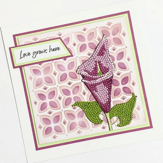 Craft Buddy "Fluted Calla Lily" Crystal Art A6 Stamp Set Hot