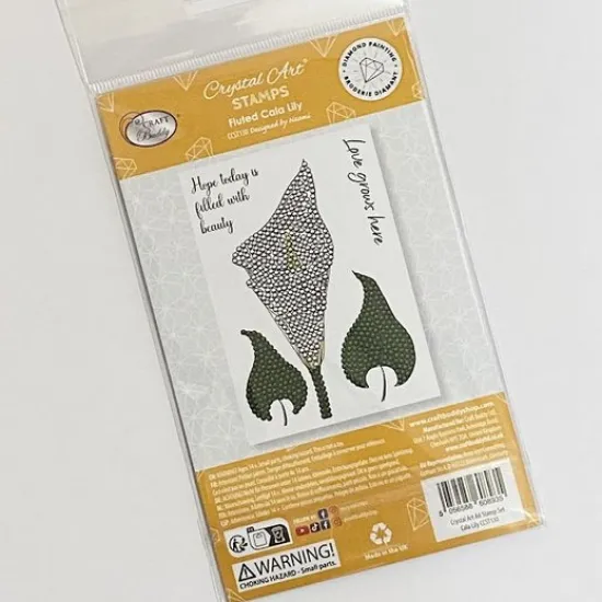 Craft Buddy "Fluted Calla Lily" Crystal Art A6 Stamp Set Hot