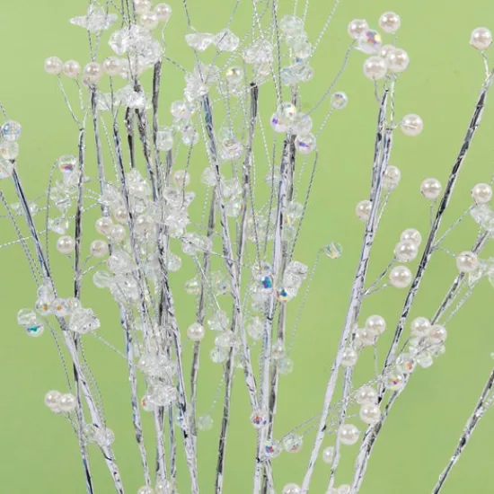 Craft Buddy Forever Flowerz 18 Embellished Sprays - Silver New