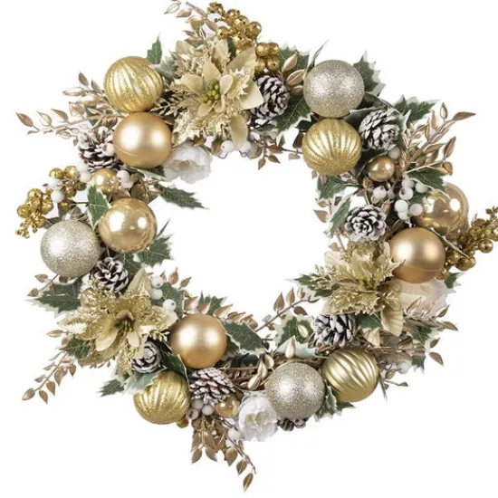 Craft Buddy Forever Flowerz Decadent Gold Wreath Kit New