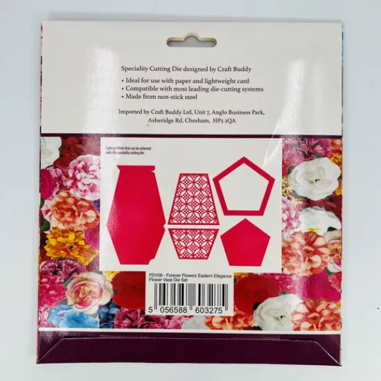 Craft Buddy Forever Flowerz Eastern Elegance Flower Vase Die Set Hot