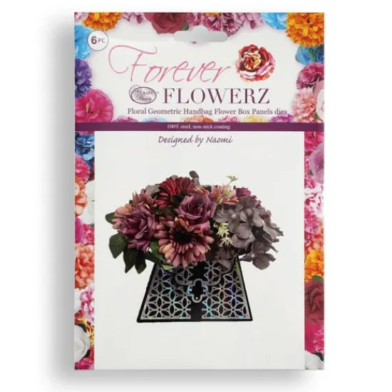 Craft Buddy Forever Flowerz Floral Geometric Handbag Panel Die Set Best