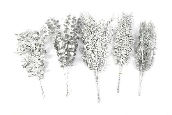 Craft Buddy Forever Flowerz Metallic Large Leaves Silver Sale