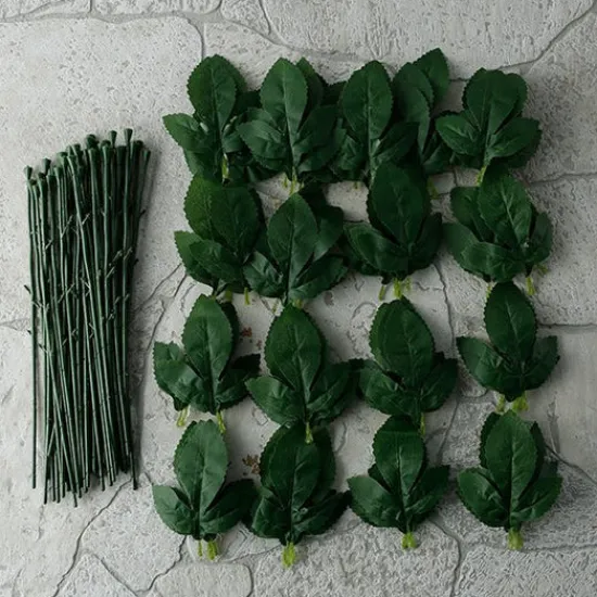 Craft Buddy Forever Flowerz Peony Stems and Leaves set of 50 Sale