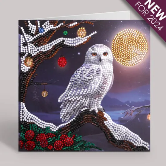 Craft Buddy "Frosted Moon" Crystal Art Card 18x18cm Clearance