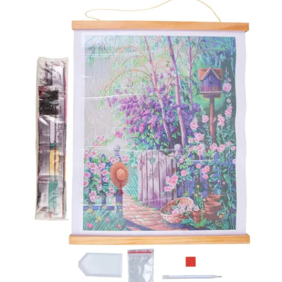 Craft Buddy "Garden Scroll" Crystal Art Scroll Kit 35x45cm Hot