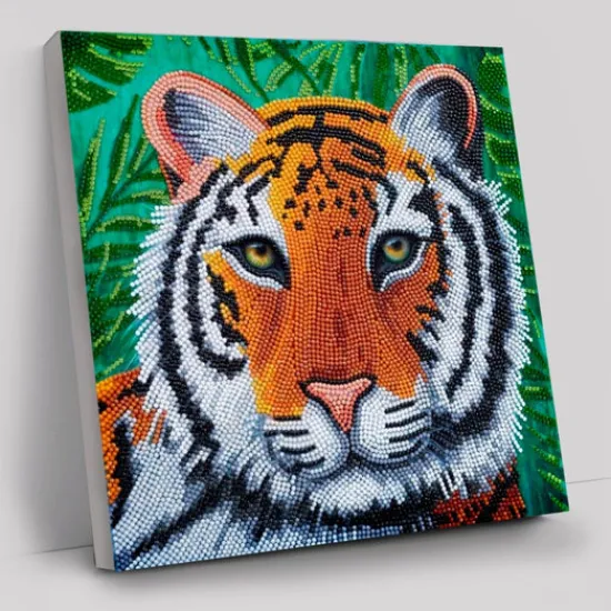 Craft Buddy "Gentle Tiger" Crystal Art Canvas by Rachel Froud 30x30cm Outlet