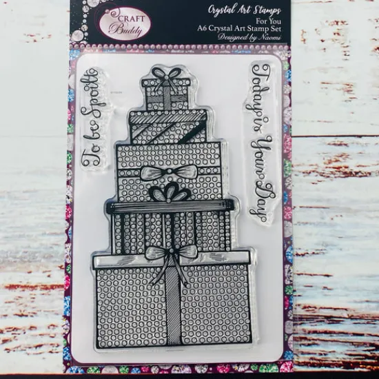 Craft Buddy Gifts for You A6 Crystal Art Stamp Set Discount