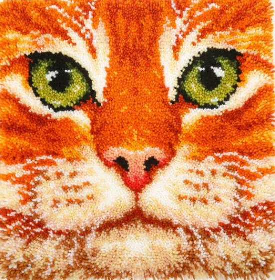 Craft Buddy "Ginger Cat" Latch Hook Rug Kit 53.5*53.5cm Outlet