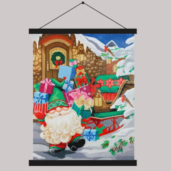 Craft Buddy ‘Gnome with Gifts’ Crystal Art Scroll Kit 35x45cm Discount