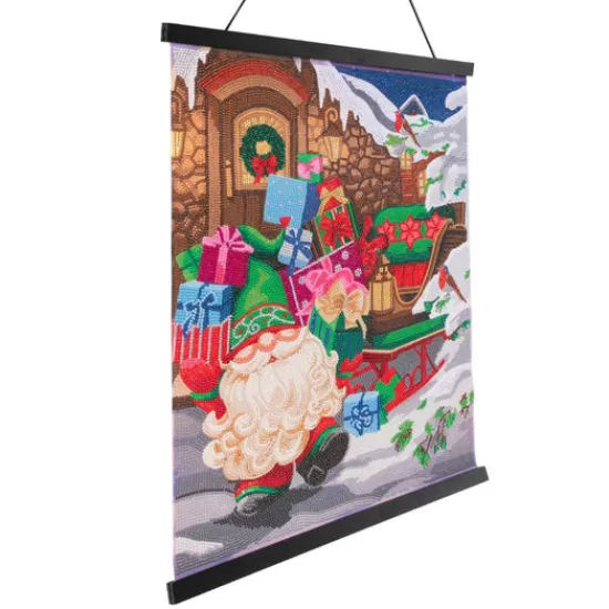 Craft Buddy ‘Gnome with Gifts’ Crystal Art Scroll Kit 35x45cm Discount
