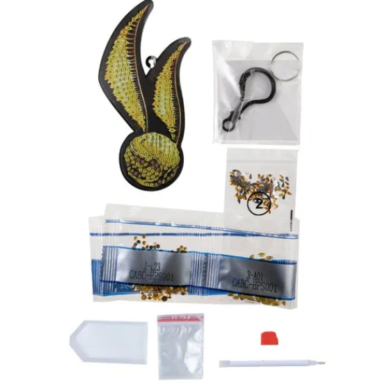 Craft Buddy "Golden Snitch" Crystal Art Bag Charm Kit Harry Potter Sale
