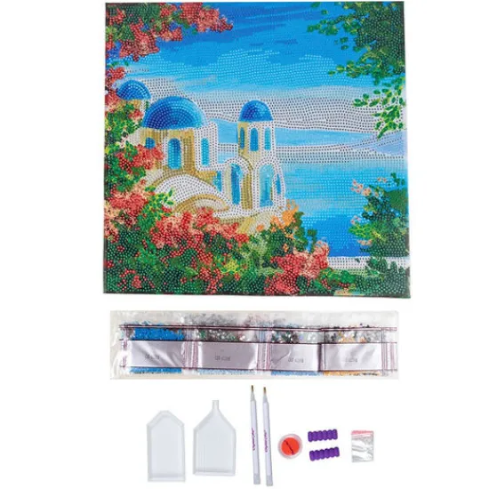 Craft Buddy “Grecian View” Crystal Art Canvas Kit 30x30cm Fashion