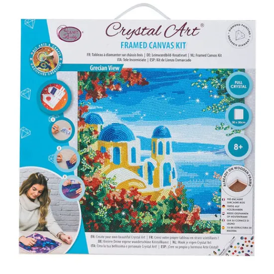 Craft Buddy “Grecian View” Crystal Art Canvas Kit 30x30cm Fashion