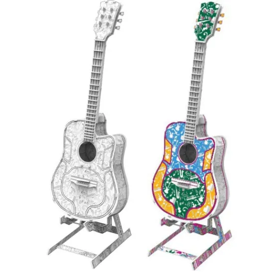 Craft Buddy "Groovy Guitar" 3D Colour Me! Puzzle Kit Clearance