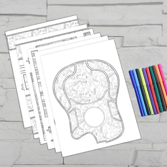 Craft Buddy "Groovy Guitar" 3D Colour Me! Puzzle Kit Clearance