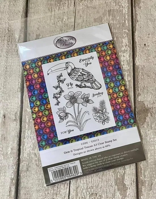 Craft Buddy GS15 : Gem It! Tropical Toucan A5 Clear Stamp Set Best