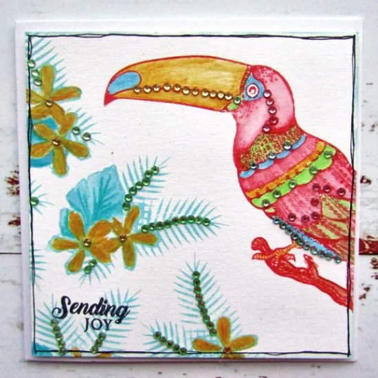 Craft Buddy GS15 : Gem It! Tropical Toucan A5 Clear Stamp Set Best