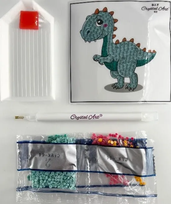Craft Buddy "Happy Dinosaur" Crystal Art Motif Outlet