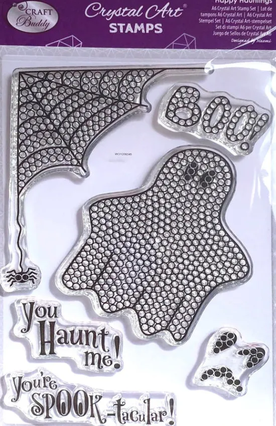 Craft Buddy Happy Hauntings - Crystal Art A6 Stamp Set Fashion