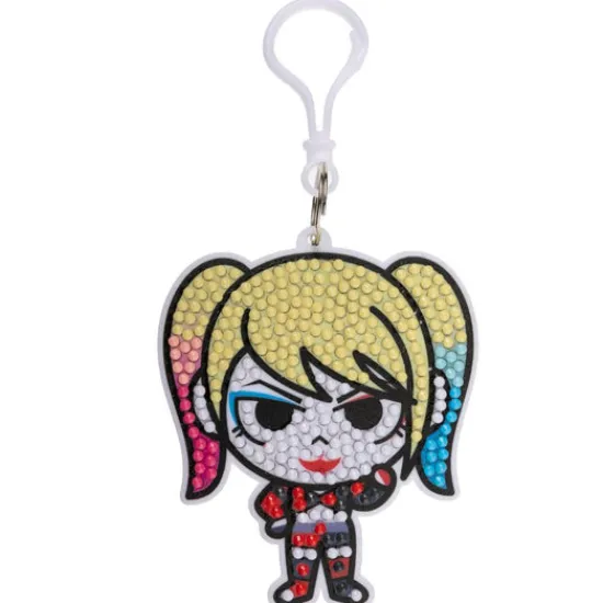 Craft Buddy "Harley Quinn" Crystal Art Bag Charm Kit DC Clearance