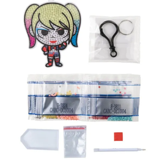 Craft Buddy "Harley Quinn" Crystal Art Bag Charm Kit DC Clearance
