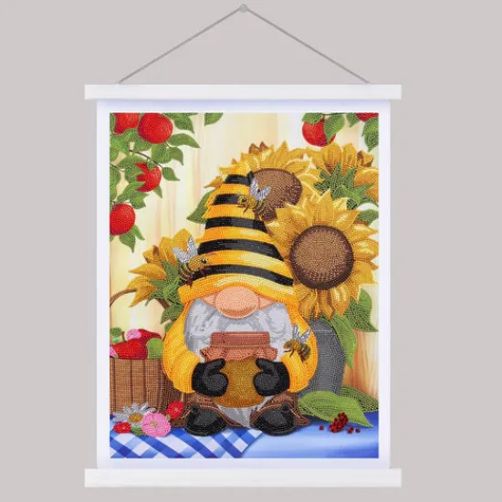 Craft Buddy "Honey Bee Gnome" Crystal Art Scroll New