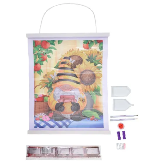 Craft Buddy "Honey Bee Gnome" Crystal Art Scroll New