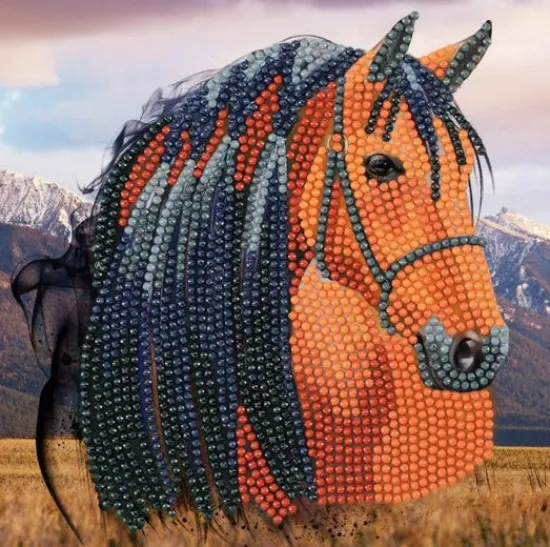 Craft Buddy "Horse" 18x18cm Crystal Art Card Fashion