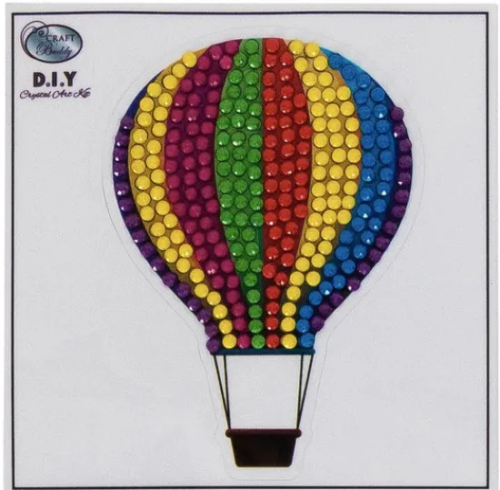 Craft Buddy "Hot Air Balloon" Crystal Art Motifs (With Tools) New