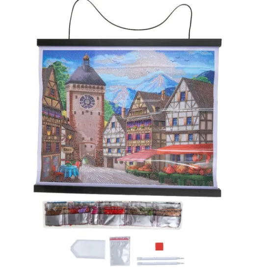 Craft Buddy "Houses" Crystal Art Scroll Kit Sale