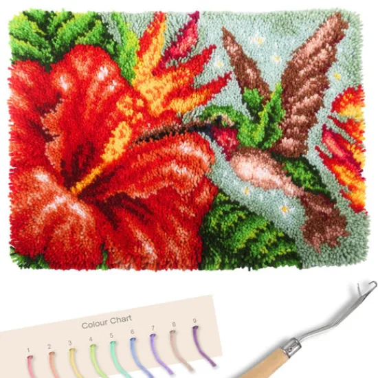 Craft Buddy "Hummingbird" Latch Hook Rug Kit 48*64cm Sale