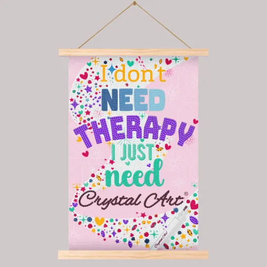 Craft Buddy I Don't Need Therapy Mini Crystal Art Scroll Kit 20x30 New