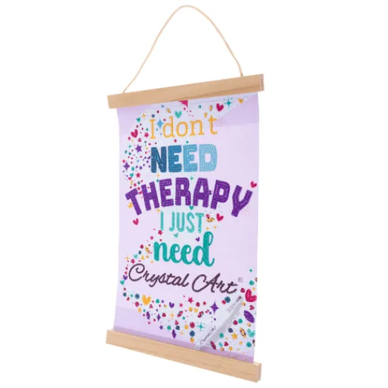 Craft Buddy I Don't Need Therapy Mini Crystal Art Scroll Kit 20x30 New