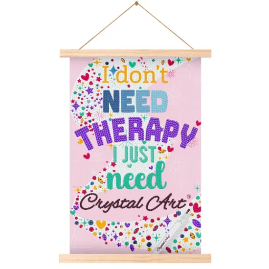 Craft Buddy I Don't Need Therapy Mini Crystal Art Scroll Kit 20x30 New