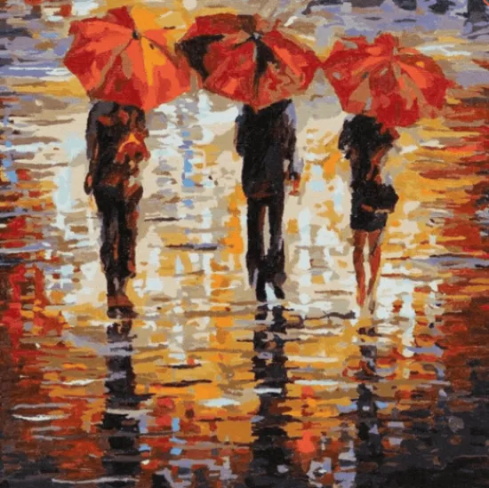 Craft Buddy "In the Rain" by Leonid Afremov Paint By Numb3rs Kit 30x30cm Sale