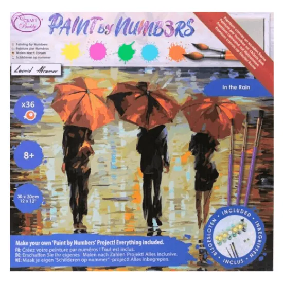 Craft Buddy "In the Rain" by Leonid Afremov Paint By Numb3rs Kit 30x30cm Sale