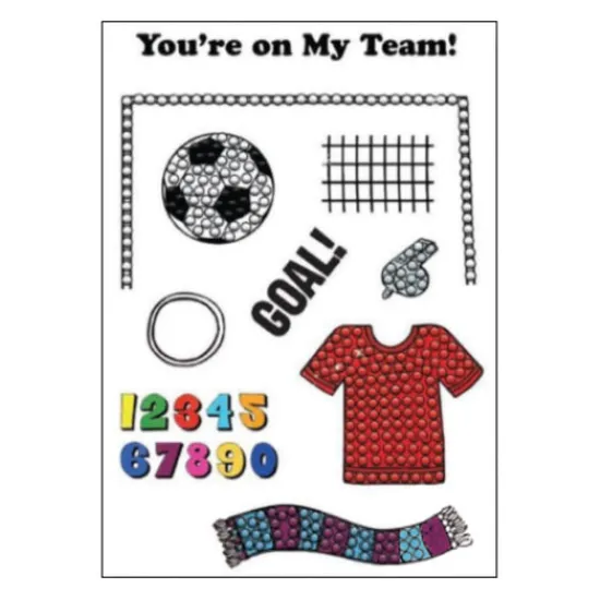 Craft Buddy "It's A Goal!" Crystal Art A6 Stamp Set Clearance