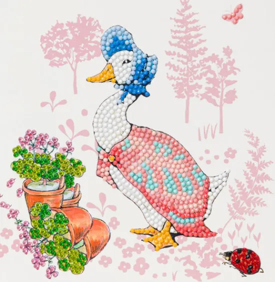 Craft Buddy "Jemima Puddle-Duck" Crystal Art Card 18x18cm Online