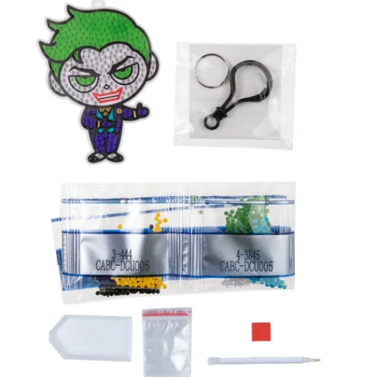 Craft Buddy "Joker" Crystal Art Bag Charm Kit DC New