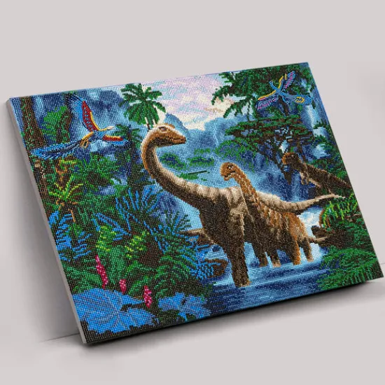 Craft Buddy "Jurassic Jungle" Crystal Art Canvas Kit 40cmx50cm Online