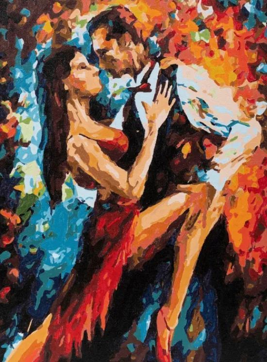 Craft Buddy "Kiss Melody" by Leonid Afremov Paint by Numb3rs Framed Kit 30x40cm New