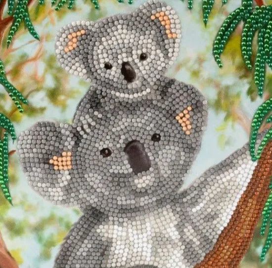 Craft Buddy "Koala Cuddles" Crystal Art Card 18x18cm Discount