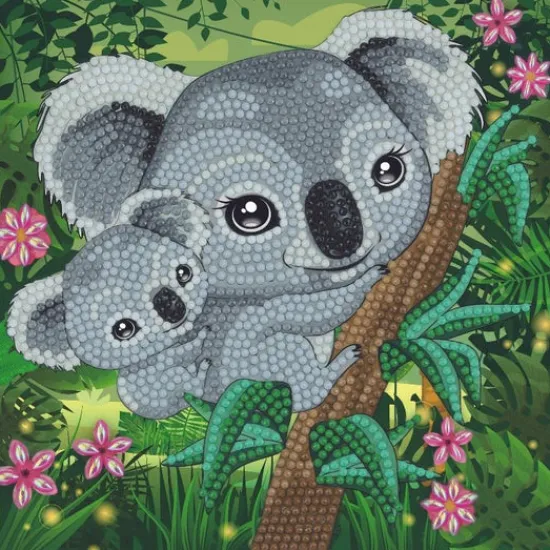 Craft Buddy "Koala Hugs" 18x18cm Crystal Art Card Hot