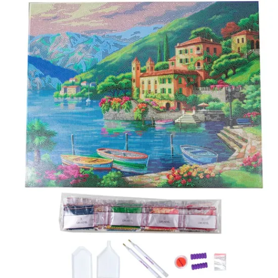Craft Buddy "Lakeside Terrace" Crystal Art Canvas 40x50cm Online