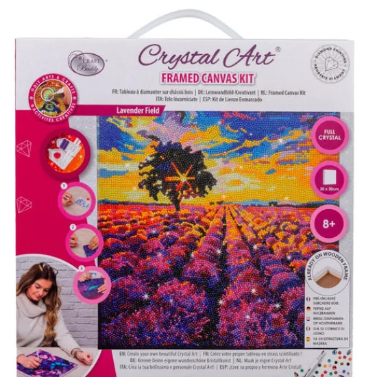 Craft Buddy “Lavender Field” Crystal Art Canvas 30x30cm Sale